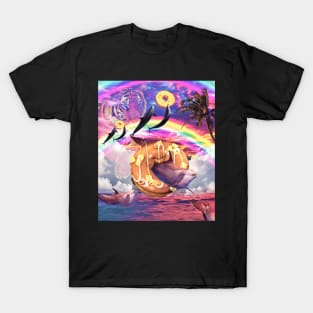 Rainbow Dolphin - Donut With Spirit Tiger T-Shirt